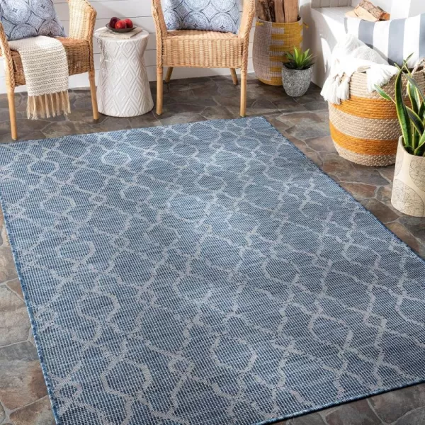 imageArtistic Weavers Lasma Outdoor Traditional Area Rug 51quot x 7 Medium GrayBlue