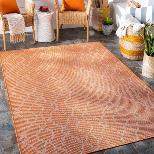 imageArtistic Weavers Lasma Outdoor Traditional Area Rug 51quot x 7 Medium GrayOrange