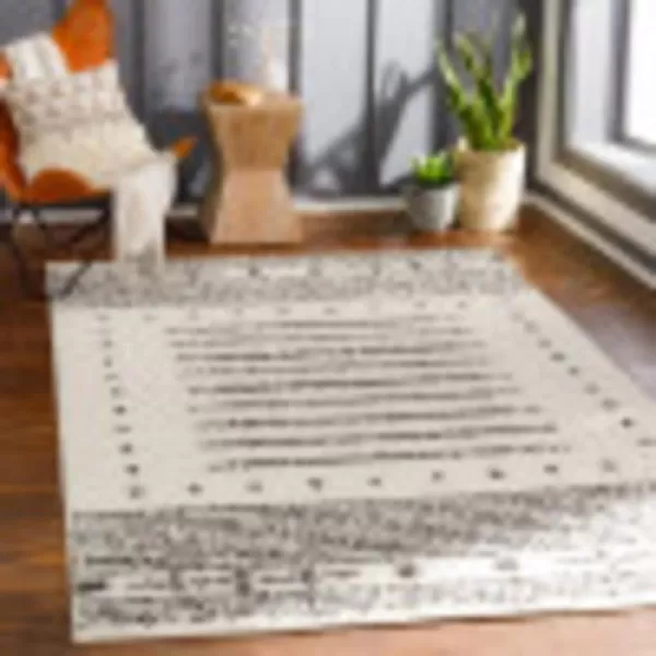 imageArtistic Weavers Shay Striped Shag Area Rug 53quot x 7 CharcoalCream53 x 7