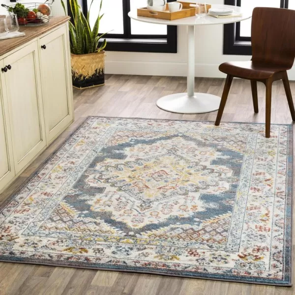 imageLivabliss Anja Oriental Medallion Area Rug710quot x 103quotTaupeTeal