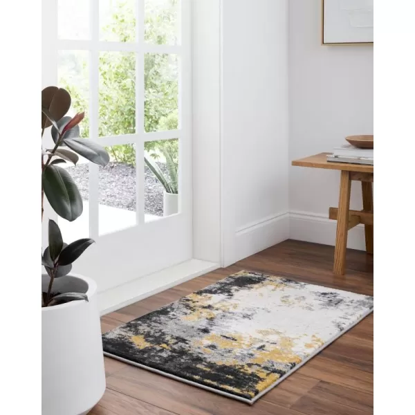 imageLivabliss Cantrell Modern Abstract Area Rug53quot x 77quot5 x 8Black2 x 211