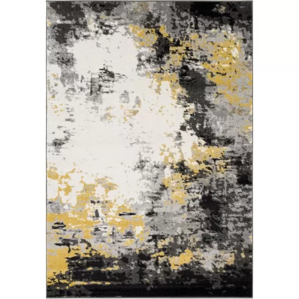 imageLivabliss Cantrell Modern Abstract Area Rug53quot x 77quot5 x 8Black53 x 77