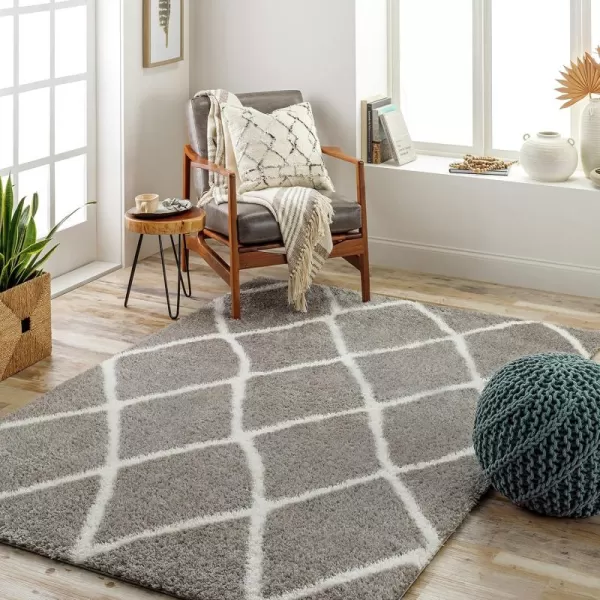 imageLivabliss Cloudy Shag Modern Area Rug53quot x 7Light Brown53 x 7