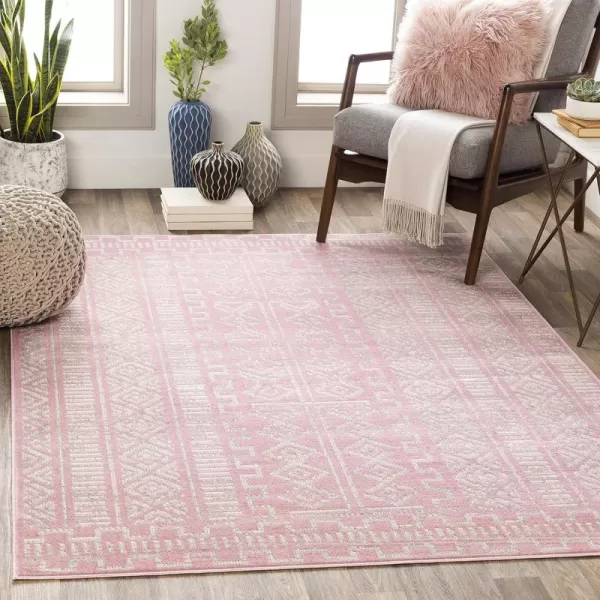 imageLivabliss Dianne Global Tribal Area Rug710quot x 102quotPale PinkCreamPale Pink  Cream