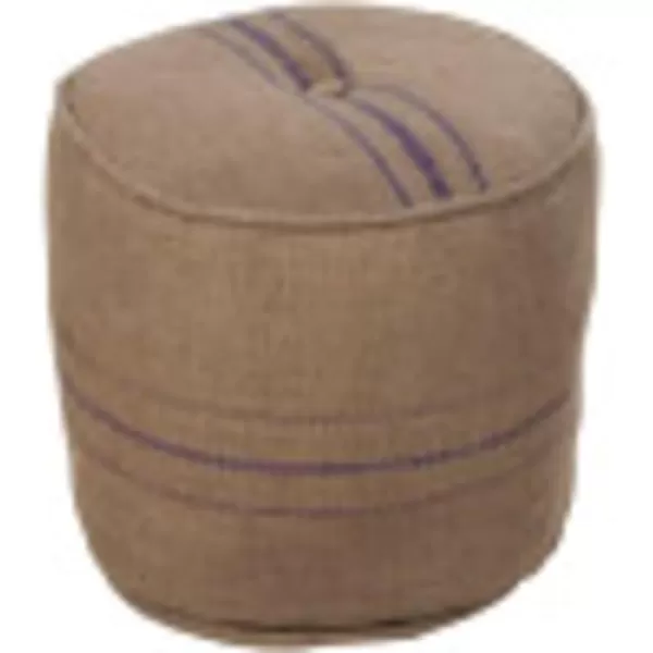 imageLivabliss Velvet Artistic Weavers Decorative Pouf 17quot H W x 18quot D TanPurple