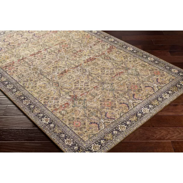 imageArtistic Weavers ABEL Traditional Vintage Washable Area Rug 53quot x 7 TanMulti53 x 7