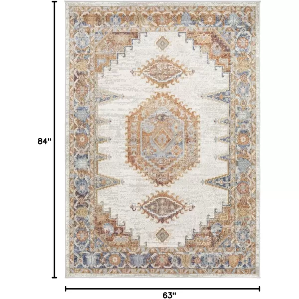 imageArtistic Weavers Amin Traditional Medallion Area Rug 53quot x 7 OrangeDenimOrangeDenim