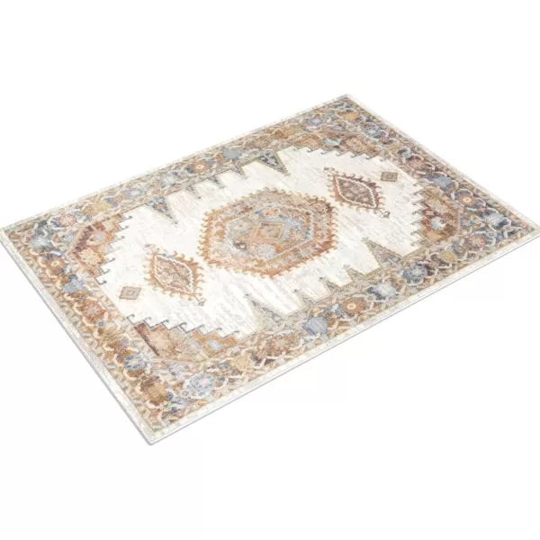 imageArtistic Weavers Amin Traditional Medallion Area Rug 53quot x 7 OrangeDenimOrangeDenim