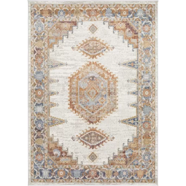 imageArtistic Weavers Amin Traditional Medallion Area Rug 53quot x 7 OrangeDenimOrangeDenim