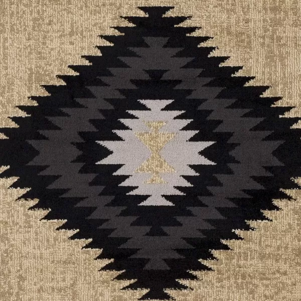 imageArtistic Weavers Celtia Area Rug 53quot x 79quot Black and TanCharcoal and Dark Gray