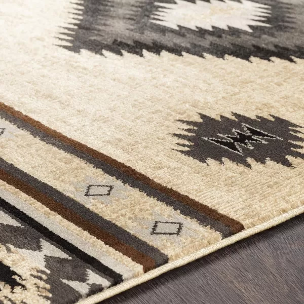 imageArtistic Weavers Celtia Area Rug 53quot x 79quot Black and TanCharcoal and Dark Gray