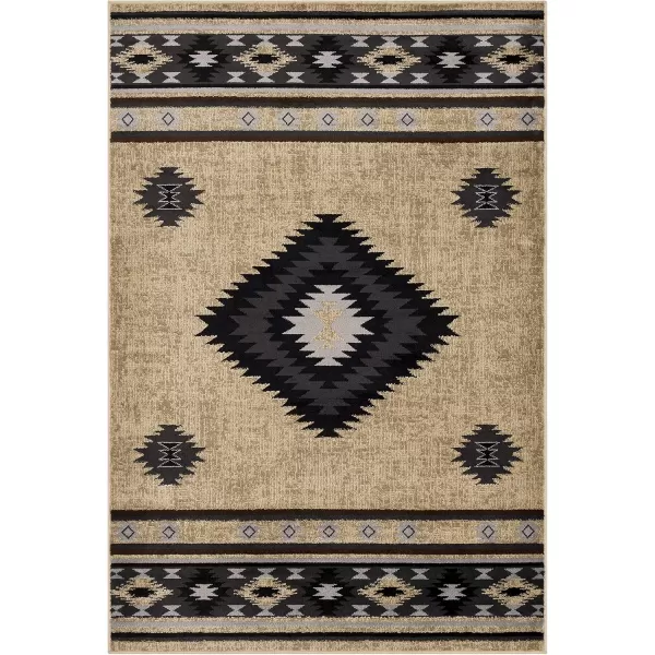 imageArtistic Weavers Celtia Area Rug 53quot x 79quot Black and TanCharcoal and Dark Gray