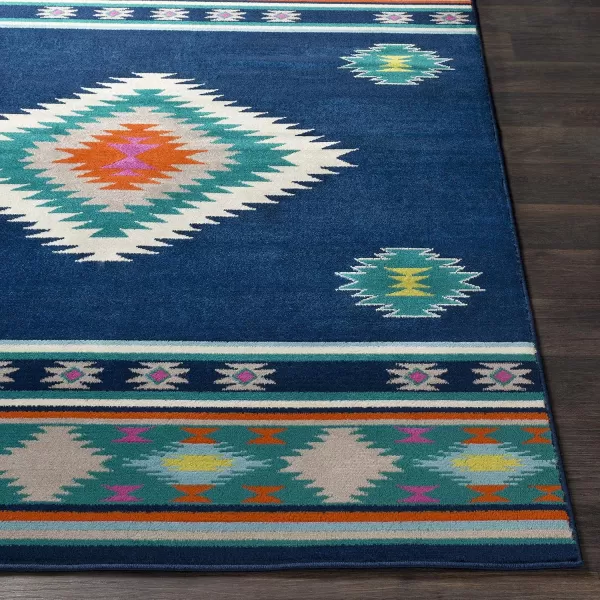 imageArtistic Weavers Celtia Area Rug 53quot x 79quot Black and TanNavy and Aqua