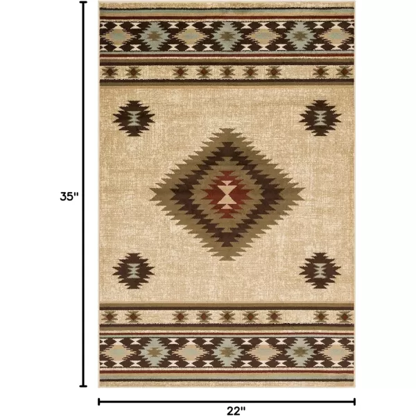 imageArtistic Weavers Celtia Area Rug 53quot x 79quot Black and TanOlive and Burgundy