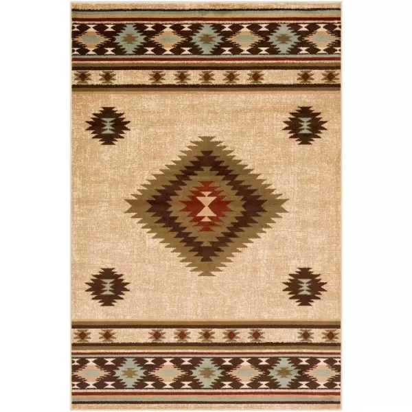 imageArtistic Weavers Celtia Area Rug 53quot x 79quot Black and TanOlive and Burgundy