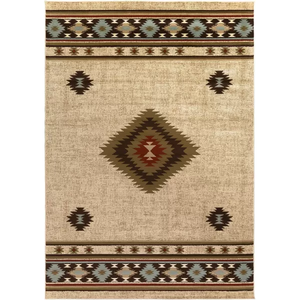 imageArtistic Weavers Celtia Area Rug 53quot x 79quot Black and TanOlive and Burgundy