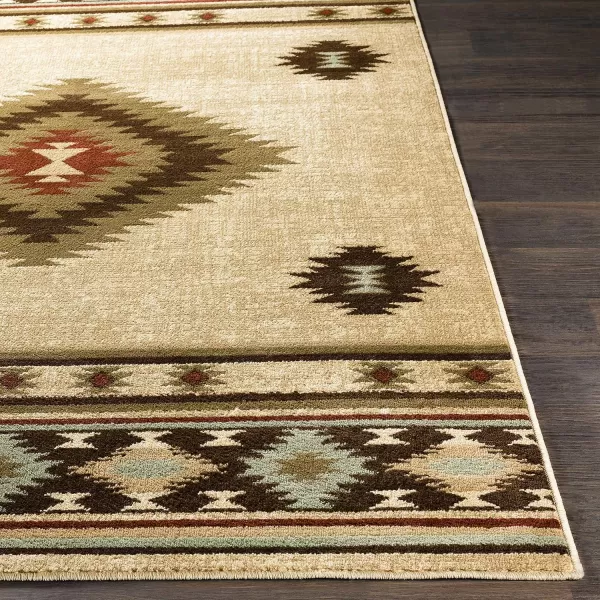 imageArtistic Weavers Celtia Area Rug 53quot x 79quot Black and TanOlive and Burgundy