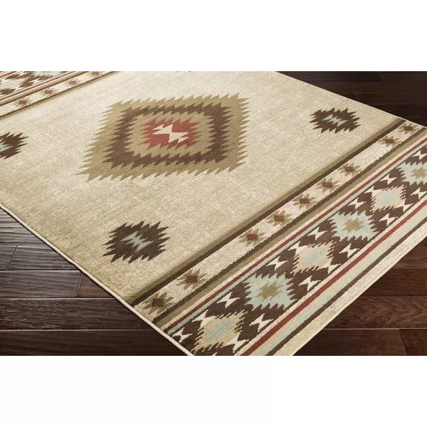 imageArtistic Weavers Celtia Area Rug 53quot x 79quot Black and TanOlive and Burgundy