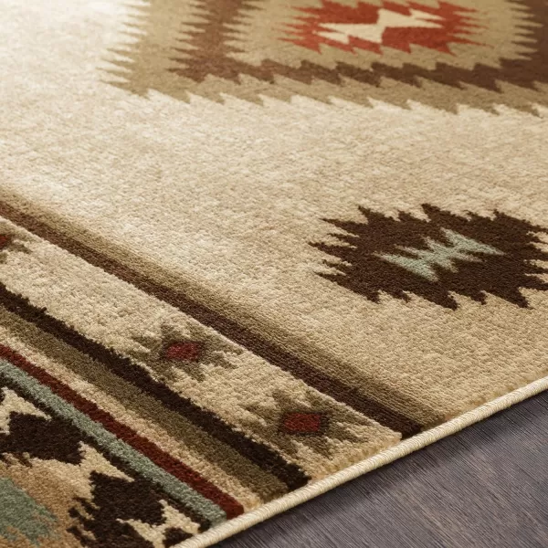 imageArtistic Weavers Celtia Area Rug 53quot x 79quot Black and TanOlive and Burgundy