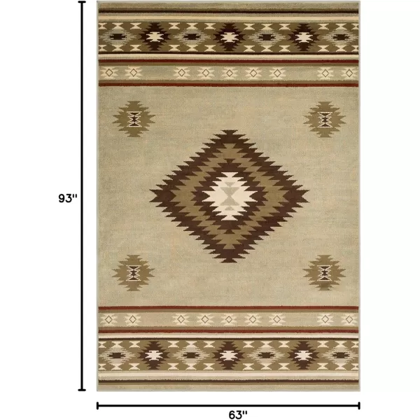 imageArtistic Weavers Celtia Area Rug 53quot x 79quot Black and TanOlive and Dark Brown