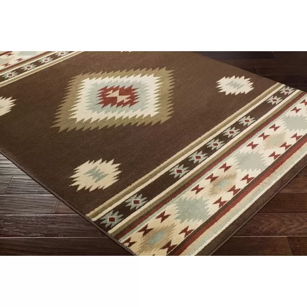 imageArtistic Weavers Celtia Area Rug 53quot x 79quot Black and TanOlive and Dark Brown