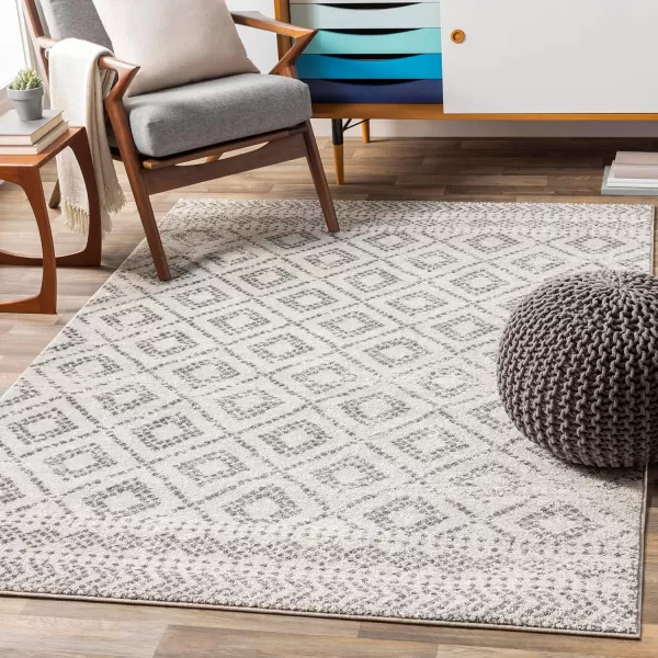 imageLivabliss Candis Area Rug53quot x 73quotLight GrayLight Gray