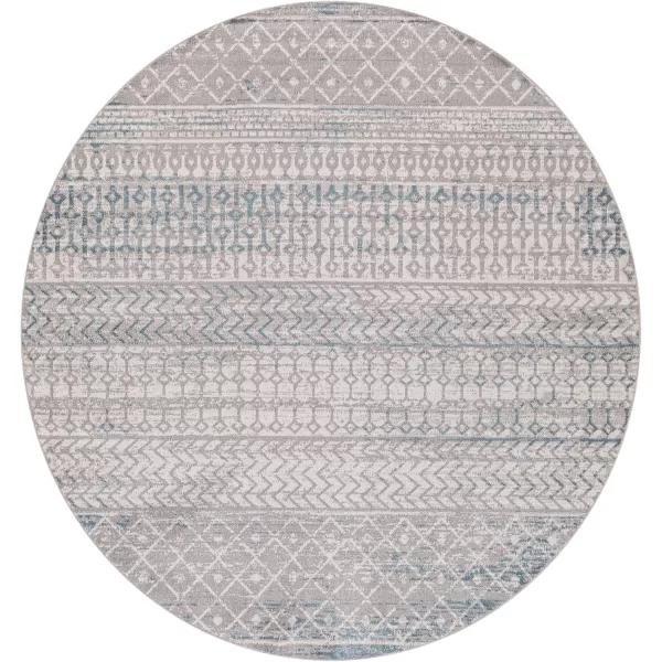 imageLivabliss Chester Boho Moroccan Washable Area Rug53quot x 7 Light GreyBlueGrey