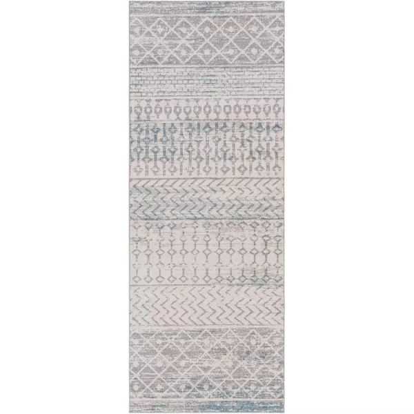 imageLivabliss Chester Boho Moroccan Washable Area Rug53quot x 7 Light GreyLight Grey