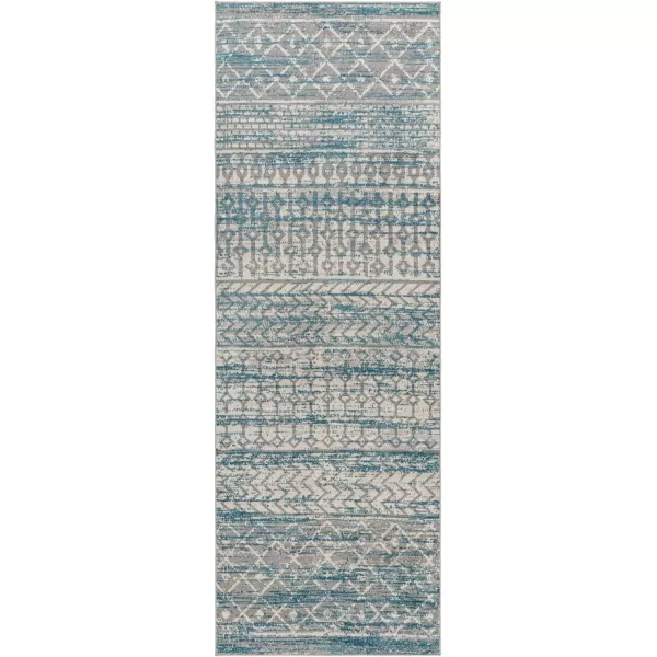 imageLivabliss Chester Boho Moroccan Washable Area Rug53quot x 7 Light GreyNavyMulti