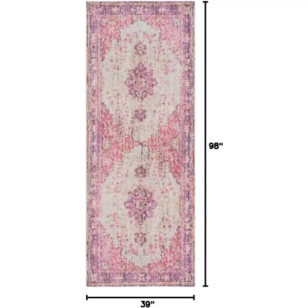 imageLivabliss Emilio Updated Traditional Area Rug53quot x 71quotBright PinkBright Pink