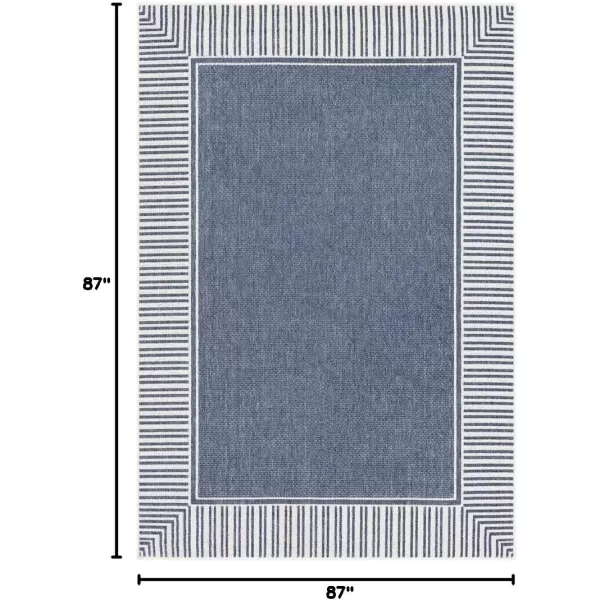 imageLivabliss Hampshire Solid Border Outdoor Area Rug 53quot x 77quot BlackCharcoal