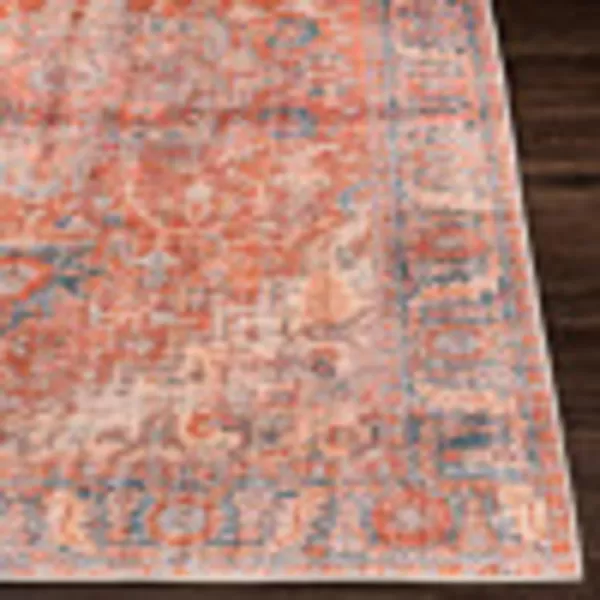 imageLivabliss Nico Vintage Floral Washable Area Rug53quot x 73quot Burnt OrangeNavy2 x 211