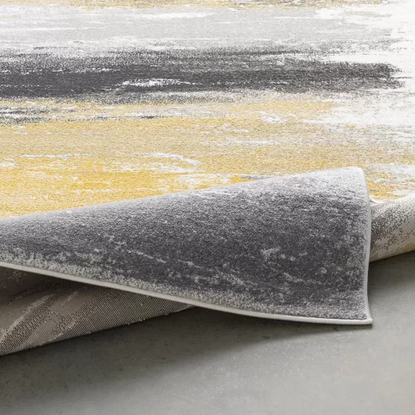 imageNicola Gray and Yellow Modern Area Rug 53quot x 76