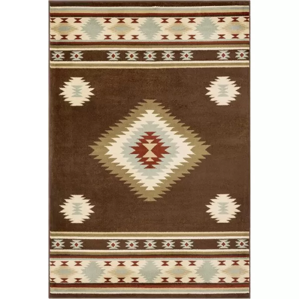 imageArtistic Weavers Celtia Area Rug 53quot x 79quot Black and TanOlive and Dark Brown