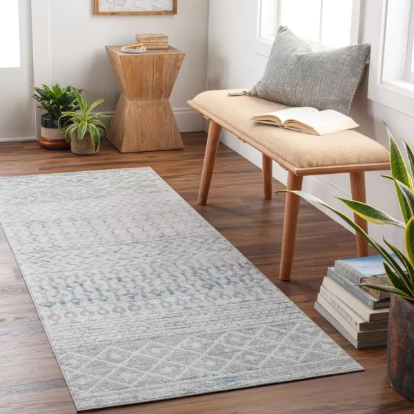 imageLivabliss Chester Boho Moroccan Washable Area Rug53quot x 7 Light GreyLight Grey