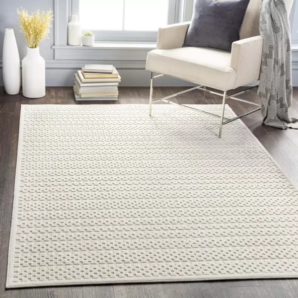 imageLivabliss Reea Outdoor Geometric Area Rug 53quot x 73quot Cream53 x 73