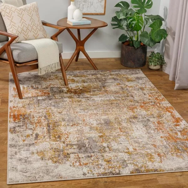 imageLivabliss Shweta Modern Abstract Area Rug 52 x 7 Medium BrownRustMedium Brown Rust