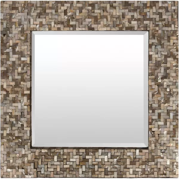 imageLivabliss Artistic Weavers Sand Pearl Mirror 24quot H x 24quot W Bronze