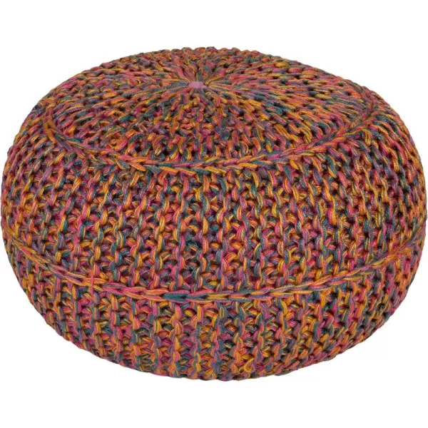 imageLivabliss 100Percent Jute Pouf 20Inch by 20Inch by 14Inch CarnationGoldTealCarnationGoldTeal