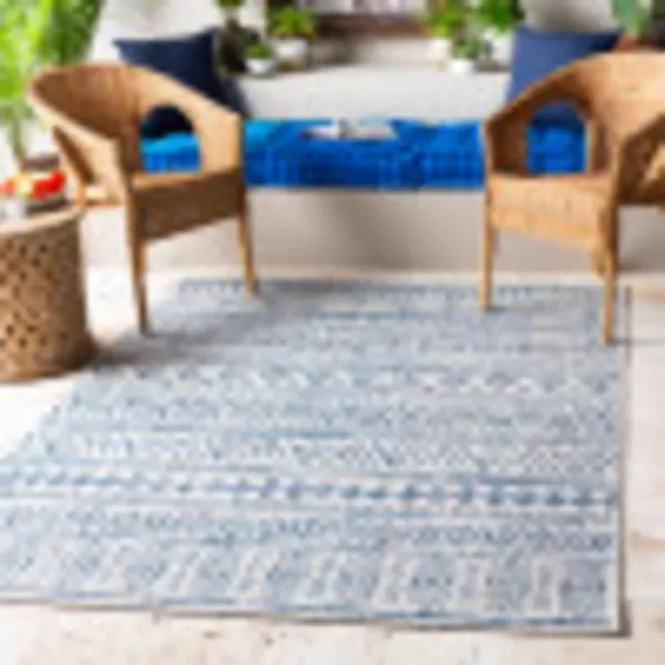 imageArtistic Weavers Esperanza Outdoor Area Rug67quot SquareBlueWhiteBlueWhite