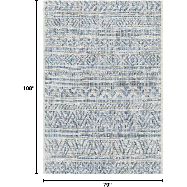 imageArtistic Weavers Esperanza Outdoor Area Rug67quot SquareBlueWhiteDenim