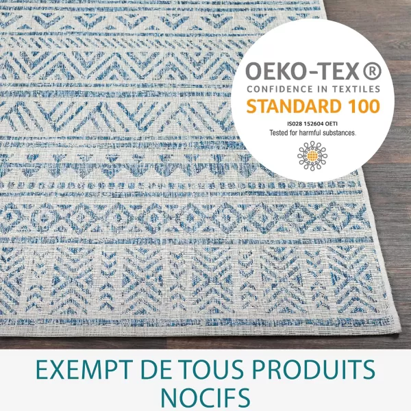 imageArtistic Weavers Esperanza Outdoor Area Rug67quot SquareBlueWhiteDenim