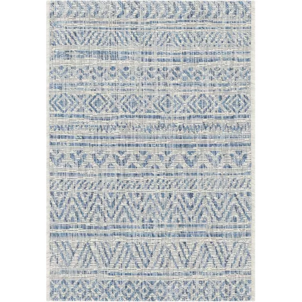 imageArtistic Weavers Esperanza Outdoor Area Rug67quot SquareBlueWhiteDenim