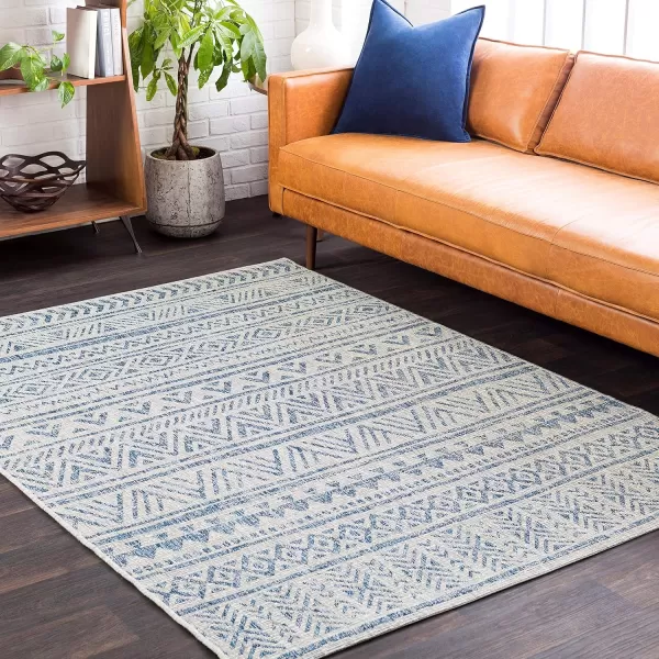 imageArtistic Weavers Esperanza Outdoor Area Rug67quot SquareBlueWhiteDenim