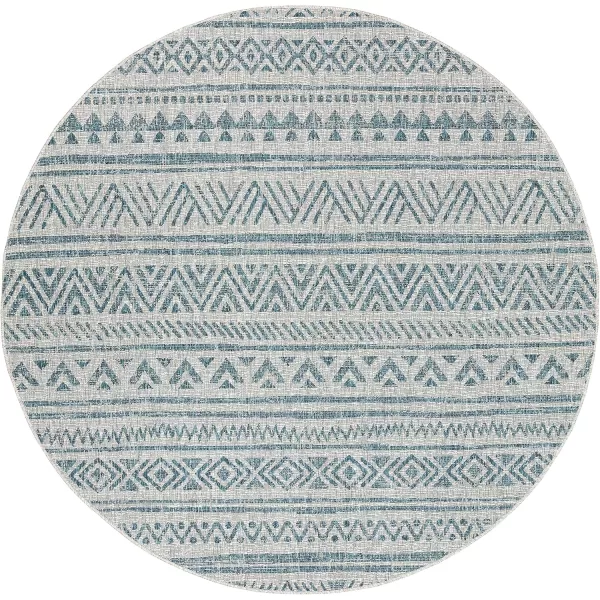 imageArtistic Weavers Esperanza Outdoor Area Rug67quot SquareBlueWhiteTeal