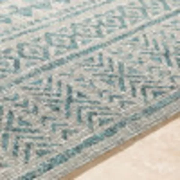 imageArtistic Weavers Esperanza Outdoor Area Rug67quot SquareBlueWhiteTeal