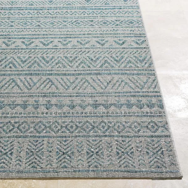 imageArtistic Weavers Esperanza Outdoor Area Rug67quot SquareBlueWhiteTeal