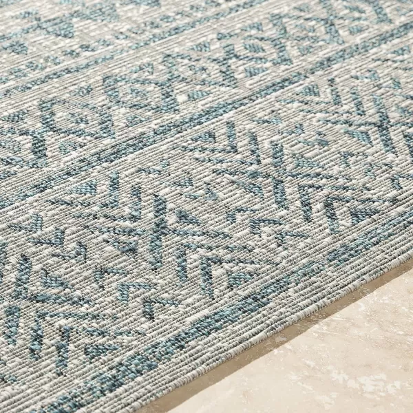 imageArtistic Weavers Esperanza Outdoor Area Rug67quot SquareBlueWhiteTeal