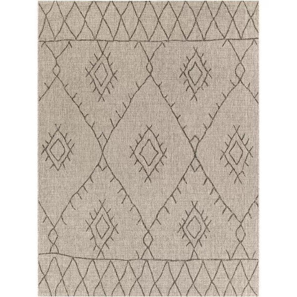 imageLivabliss Nuada Bohemian Outdoor Area Rug67quot Square BlackBlack