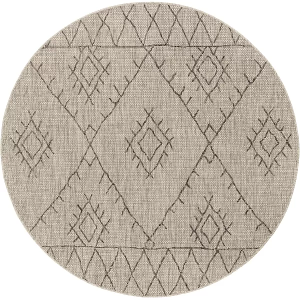 imageLivabliss Nuada Bohemian Outdoor Area Rug67quot Square BlackBlack